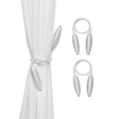 2Pcs White Malleable Curtain Tiebacks Window Decor Bedroom Living Room