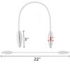 2Pcs White Malleable Curtain Tiebacks Window Decor Bedroom Living Room view 2