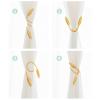 2Pcs White Malleable Curtain Tiebacks Window Decor Bedroom Living Room view 4