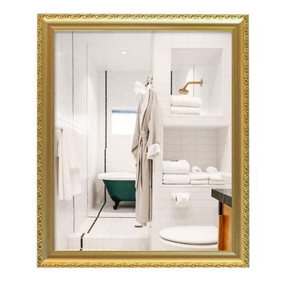 50x70CM Rectangle Retro Dressing Mirror Rustic Accent Mirror Bathroom Makeup Mirror Hanging in Vertical or Horizontal