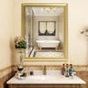 50x70CM Rectangle Retro Dressing Mirror Rustic Accent Mirror Bathroom Makeup Mirror Hanging in Vertical or Horizontal view 3