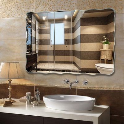 23.6 x31.5 Large Frameless Wall Mirror Horizontal/Vertical Easy-to-Hang Rectangle HD Glass Makeup Mirror for Bathroom Vanity Bedroom