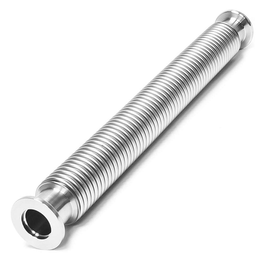 LAB OUTLET Vacuum Bellows Hose Metal KF-50,ISO-KF Flange Size NW-50, 304 Stainless Steel, Vacuum Corrugated Bellows Pipe Tube (800mm/31.49 inch)