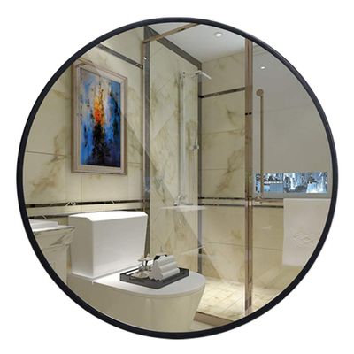 15.7-31.5 Circle Bathroom Wall Mirror Modern Metal Framed Makeup Mirror 2.8CM Thick for Vanity Bedroom Dressing Room,3 Colors