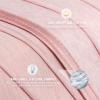 Elegear Revolutionary Cooling Blanket Throw Absorbs Heat to Keep Body Cool for Night Sweats, Arc-Chill 3.0 Cool Fiber Q-Max>0.5 for Hot Sleepers, Lightweight Summer Cold Blankets for Sleeping, Pink view 4