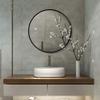15.7-31.5 Circle Bathroom Wall Mirror Modern Metal Framed Makeup Mirror 2.8CM Thick for Vanity Bedroom Dressing Room,3 Colors view 2