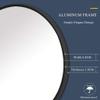 15.7-31.5 Circle Bathroom Wall Mirror Modern Metal Framed Makeup Mirror 2.8CM Thick for Vanity Bedroom Dressing Room,3 Colors view 3