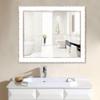 50x70CM Rectangle Retro Dressing Mirror Rustic Accent Mirror Bathroom Makeup Mirror Hanging in Vertical or Horizontal view 3