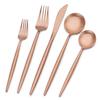 Bettlife Matte Rose Gold Silverware Set, Stainless Steel Satin Finish Copper Flatware Cutlery Set for 4, 20-Piece Spoons and Forks Kitchen Utensil Set, Dishwasher Safe (Matte Rose Gold, 20 P) view 1