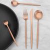 Bettlife Matte Rose Gold Silverware Set, Stainless Steel Satin Finish Copper Flatware Cutlery Set for 4, 20-Piece Spoons and Forks Kitchen Utensil Set, Dishwasher Safe (Matte Rose Gold, 20 P) view 4