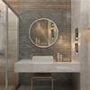 15.7-31.5 Circle Bathroom Wall Mirror Modern Metal Framed Makeup Mirror 2.8CM Thick for Vanity Bedroom Dressing Room,3 Colors view 2
