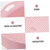 Sand Mesh Garden Sieve Sifter Sieves Plastic Sifting Pan with Handle for Home Plant Gardening Tool Pink Succulent Sieve view 3