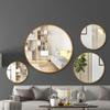 15.7-31.5 Circle Bathroom Wall Mirror Modern Metal Framed Makeup Mirror 2.8CM Thick for Vanity Bedroom Dressing Room,3 Colors view 2