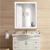 50x70CM Rectangle Retro Dressing Mirror Rustic Accent Mirror Bathroom Makeup Mirror Hanging in Vertical or Horizontal view 4