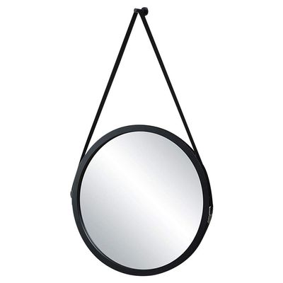 40cm(15.7) Circle Vanity Mirror Wall Round Hanging Decorative Mirror with Complete Kit for Living Room, Hallway,Bathroom(Black)