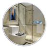 15.7-31.5 Circle Bathroom Wall Mirror Modern Metal Framed Makeup Mirror 2.8CM Thick for Vanity Bedroom Dressing Room,3 Colors view 1