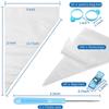 Patelai 122 Pcs Piping Bag Set with Disposable Tipless Piping Pastry Bags Ties Clips Awls Tool for Cakes Icing Scribe Cookie Decorating Supplies Christmas Halloween Decor(14 Inch,Blue) view 2