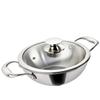 Alda Vitale Tri Ply Stainless Steel Wok Pan 1.7 Liter 20 cm with Glass Lid view 1