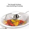 Alda Vitale Tri Ply Stainless Steel Wok Pan 1.7 Liter 20 cm with Glass Lid view 3