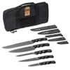 DFACKTO 11-PC Rugged Chef Knife Set  High Carbon Stainless Steel Kitchen Cutlery w/Full Tang G10 Handles, Protective Sheaths & Travel Case - Professional Cutlery for Cooking & Camping w/Black Bag view 1