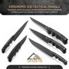 DFACKTO 11-PC Rugged Chef Knife Set  High Carbon Stainless Steel Kitchen Cutlery w/Full Tang G10 Handles, Protective Sheaths & Travel Case - Professional Cutlery for Cooking & Camping w/Black Bag view 4