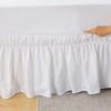 Rainbowlinens 600 Thread Count Egyptian Cotton Elastic Wrap Around Dust Ruffle Bed Skirt Three Side Coverage White Twin XL (39" x 80"+ 26" inch Drop) view 3