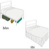 Rainbowlinens 600 Thread Count Egyptian Cotton Elastic Wrap Around Dust Ruffle Bed Skirt Three Side Coverage White Twin XL (39" x 80"+ 26" inch Drop) view 4
