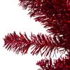 9' x 12" Metallic Red Tinsel Artificial Christmas Garland - Unlit view 2