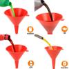 GreatNeck 70018 4-Pc Oil Funnel Set, Oil Funnels for Automotive Use, Gasoline, Coolant, Transmission Fluid, Stackable with Hanging Hole for Garage, Mechanic Tools for Maintenance view 2