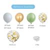 137PCS Sage Green Balloon Garland Arch Kit White Gold Confetti Balloons Retro Green Balloon and Gold Metallic Chrome Latex Balloons for Wedding Birthday Baby Shower Decorations view 2