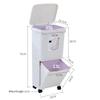 GBHJJ Kitchen Bins, Recycling Pedal Bin for Kitchen Waste with Double Compartments - 38L Rubbish Capacity - Waste Bin with Odour-Proof Lid - for Kitchen Waste view 2