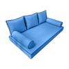 Prolinemax Style 3 Outdoor Daybed Mattress Bolster Backrest Cushion Covers Contrast Trim Twin Size AD102 SLIPCOVER ONLY view 1
