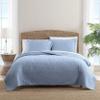 Tommy Bahama - Twin Quilt Set, Soft Cotton Bedding with Matching Sham, Oeko-Tex Certified, Dorm Essentials (Coasta Sera Blue) view 1