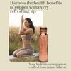 Perilla Home Pure Copper Water Bottle 34 Oz Leak Proof 100% Pure - Ayurvedic Copper Vessel - Drink More Water And Enjoy The Health Benefits Immediately - For Gym, Yoga Bottle (Hammered) view 4