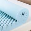 Best Price Mattress 4 Inch Egg Crate Memory Foam Mattress Topper with Cooling Gel Infusion, CertiPUR-US Certified, Dorm Essentials, TwinXL, Light Blue view 3