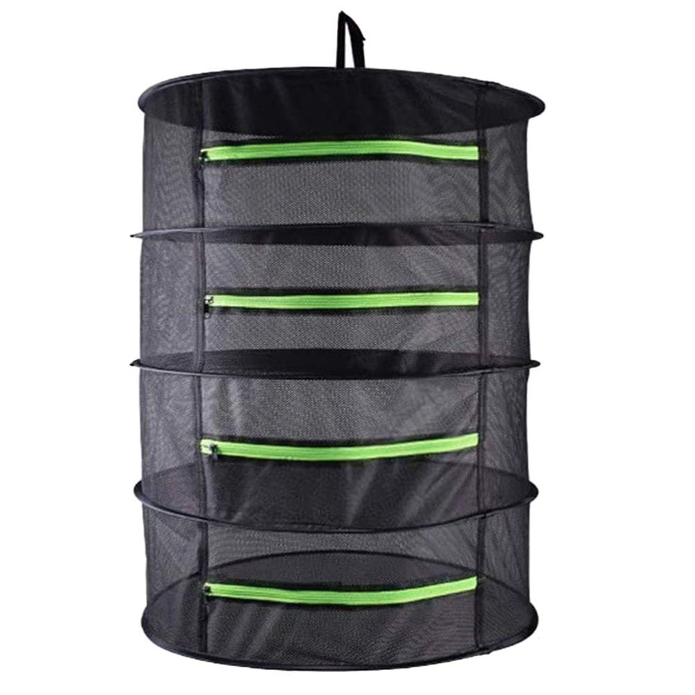 Hemoton 1pc Round Drying Net for Fruits Vegetables and Clothes Zippered Storage Bag Breathable Mesh Herb Dryer for Indoor and Outdoor Use Convenient Design