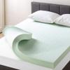 Best Price Mattress 4 Inch Ventilated Memory Foam Mattress Topper with Calming Green Tea Infusion, CertiPUR-US Certified, Short Queen view 1