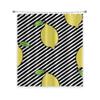 OERJU Yellow Pears Cartoon Shower Curtain Fresh Delicious Autumn Fruit White Black Gradient Stripe Decoration Waterproof Fabric Kids Bathroom Curtain Bath Accessories with Hooks 72x78inch view 1