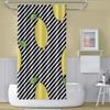 OERJU Yellow Pears Cartoon Shower Curtain Fresh Delicious Autumn Fruit White Black Gradient Stripe Decoration Waterproof Fabric Kids Bathroom Curtain Bath Accessories with Hooks 72x78inch view 3