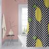 OERJU Yellow Pears Cartoon Shower Curtain Fresh Delicious Autumn Fruit White Black Gradient Stripe Decoration Waterproof Fabric Kids Bathroom Curtain Bath Accessories with Hooks 72x78inch view 4