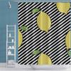 OERJU Yellow Pears Cartoon Shower Curtain Fresh Delicious Autumn Fruit White Black Gradient Stripe Decoration Waterproof Fabric Kids Bathroom Curtain Bath Accessories with Hooks 72x84inch view 2