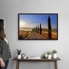 Surroundings, Pienza, Val d'Orcia, Black Float Frame Canvas Art, Countryside Artwork view 2