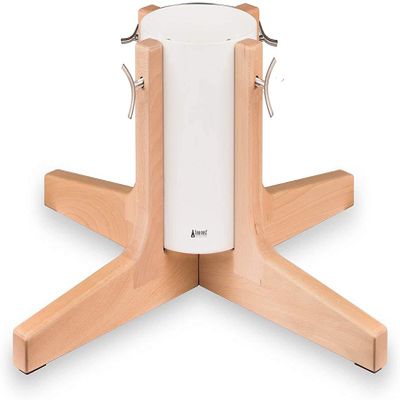 Tree Nest Christmas Tree Stand Base for 10ft Real Tree Sliver Christmas Tree Holder Stable for Xmas Decoration Rustic (White,Large)