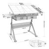 Lgan Drafting Table with Storage, Height Adjustable Tiltable Art Desk, Maple Panel Drawing Desk, for Work Study Painting Craft Table view 3