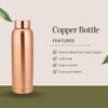 Perilla Home Pure Copper Water Bottle 34 Oz Leak Proof 100% Pure - Ayurvedic Copper Vessel - Drink More Water And Enjoy The Health Benefits Immediately - For Gym, Yoga Bottle - (Cleo) view 2