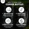 Perilla Home Pure Copper Water Bottle 34 Oz Leak Proof 100% Pure - Ayurvedic Copper Vessel - Drink More Water And Enjoy The Health Benefits Immediately - For Gym, Yoga Bottle - (Cleo) view 4