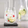 Best Friend Birthday Gifts for Women Wine Glasses Stemless Crystal Wine Glass Not Sisters by Blood but Sisters by Heart Friendship Galentines Day Gifts for Women Her Sister BFF Besties Female (14oz) view 2