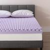 Best Price Mattress 4 Inch Egg Crate Memory Foam Mattress Topper with Soothing Lavender Infusion, CertiPUR-US Certified, Dorm Essentials, Short Queen view 3