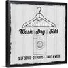 24/7 Laundry Black Float Frame Canvas Art, Artwork view 1