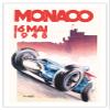 1948 Monaco Grand Prix - Vintage Car Racing Poster by Go Ham (Georges Hamel) - Fine Art Matte Paper Print (Unframed) 30x44in view 1